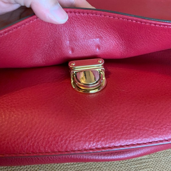 Vintage Henri Bendel Red Saddle Purse - Picture 5 of 8